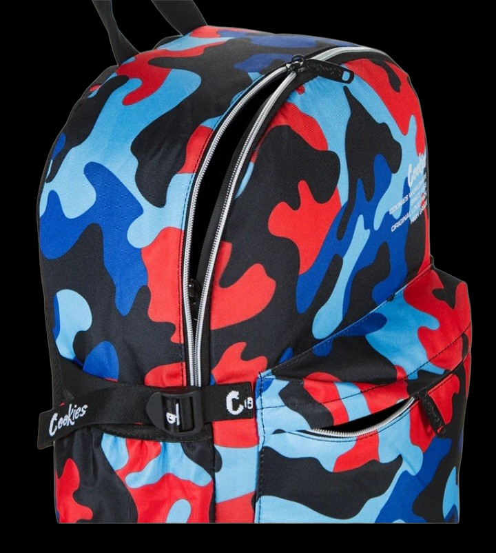 Cookies Blue Red Camo Backpack - back