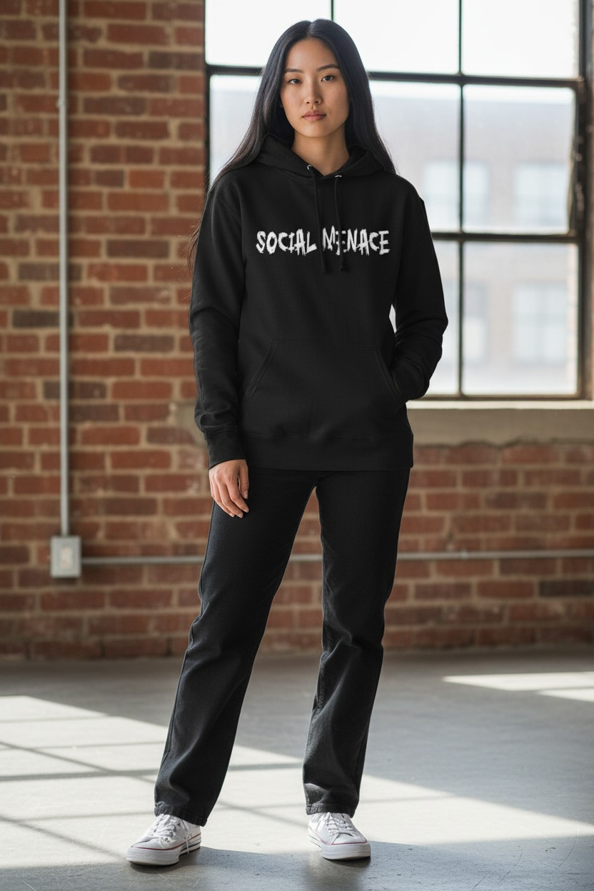 Cookies Black Hoodie Blue - side