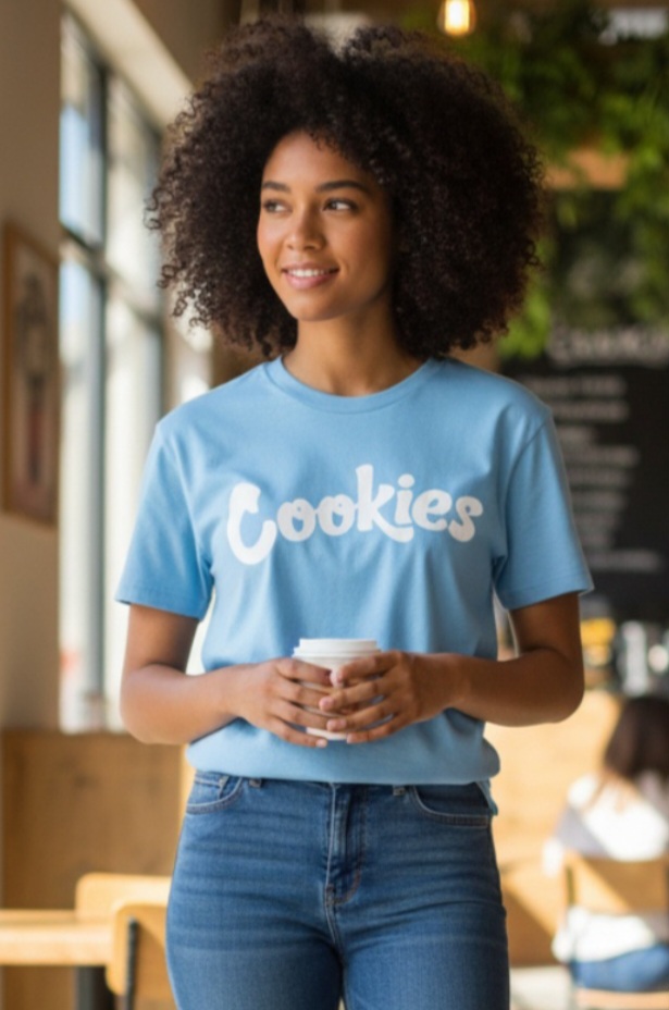 Cookies Carolina Blue Tee White Logo